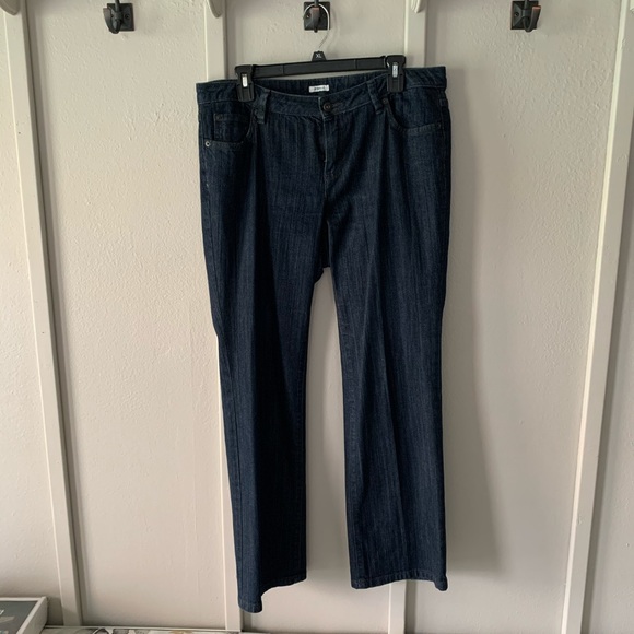 Liz Claiborne Denim - Liz Claiborne petite dark wash slight flare jeans